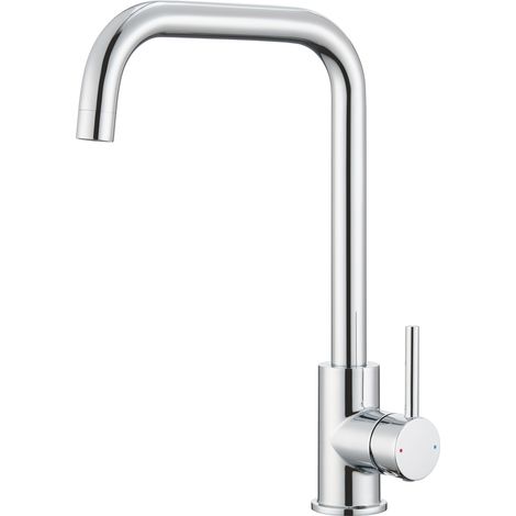 CECIPA MAX Küchenarmatur, Hochdruck 360° Drehbar Wasserhahn Küche, Edelstahl Mischbatterie Küche, Spülenarmatur mit Einhebel, Chrom