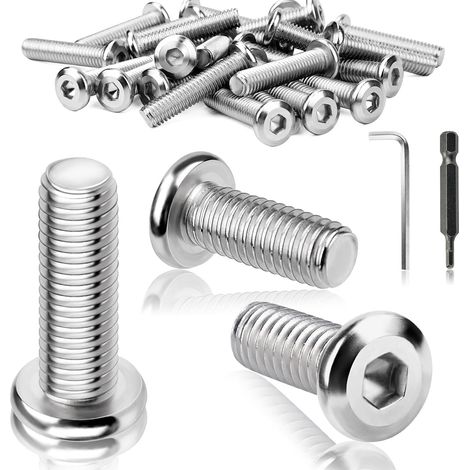Vis Tete Plate M5x25mm Vis Allen M5 Acier Inox 25 Pièces (1/5)