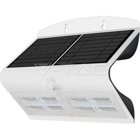 V-TAC Lampada LED Solare da Muro a Batteria 6,8W Sensore PIR Bianco Bianco Naturale IP65