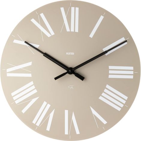 Alessi Wall Clock Aleesi 12 G Firenze Orologio da Parete, ABS, Grigio/Bianco (1/4)