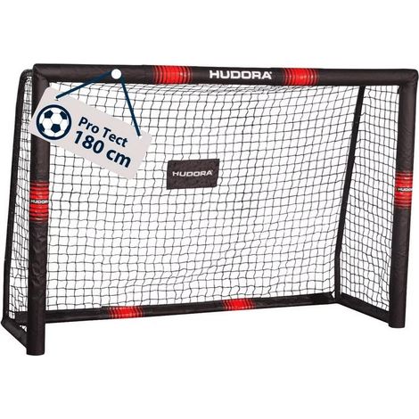 Hudora Pro Tect 180 Fußballtor Schwarz und Rot