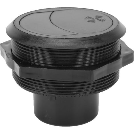 82/75/46 mm Klimaanlagenauslass, lange Ausführung, schwarz, rund, für Busse und Baufahrzeuge