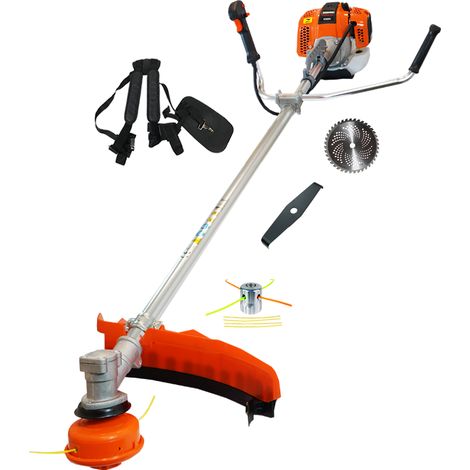 Decespugliatore a Benzina 48cc Barra Fissa 32mm + Disco widia 40 + Testina Alluminio + Disco Trituratore