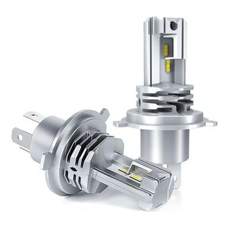 Ampoule LED H4 6500K blanche, kit de conversion phare voiture faisceau haut et bas 12V-24V, 2 pièces dimensions 9x9,5x5,5 cm (1/5)