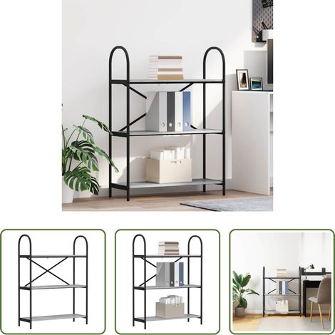 vidaXL Étagère rectangulaire - Étagère Gris Sonoma 80 x 30 x 109 cm Bois d'ingénierie (1/5)