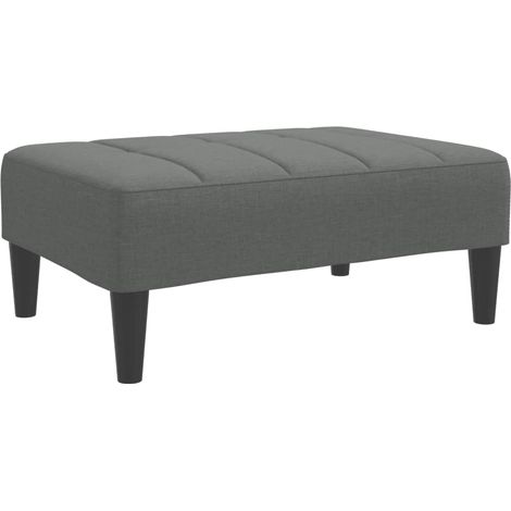 vidaXL Poggiapiedi Grigio Scuro 77x55x31 cm in Tessuto (1/5)