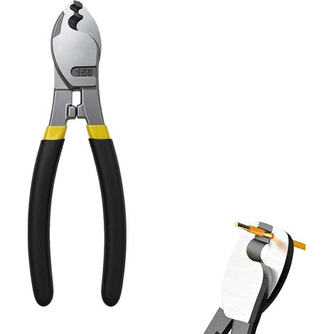 Pince coupante 150 mm en acier carbone coupe-câble de précision pour fil électrique, câbles en cuivre et aluminium, outils polyvalents (1/5)