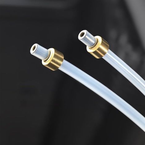 Lot de 3 tuyaux à eau pour machine à expresso - Tuyau en silicone avec manchons en cuivre - 300 mm (1/5)