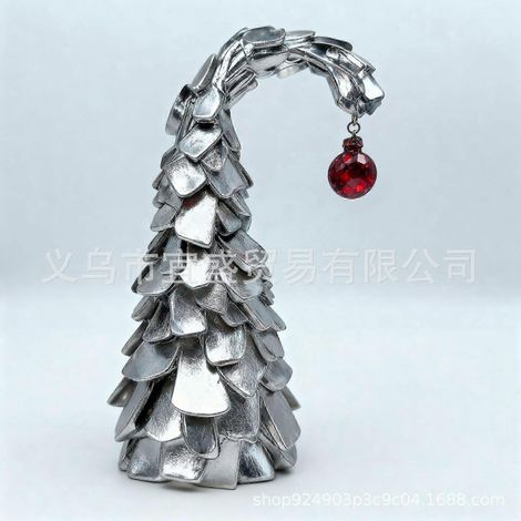 Sapin de Noël tordu, décoration de sapin de Noël en résine verte, décoration intérieure polyvalente, ornement de Noël, cadeau de Noël pour les amis (1/3)