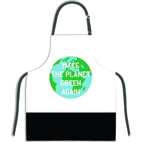 Tablier adulte à nouer - MAKE THE PLANET GREEN AGAIN (1/2)