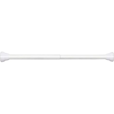 Tringle Rideau, Montage Sans Vis ni Perçage, Barres Rideau de Vitrage Extensible et Réglable pour Fenêtre, Blanc, 30-45CM (1/5)