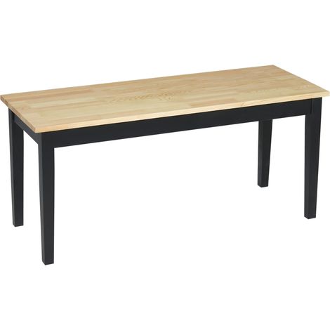 Banc 2 places en pin naturel 102x36x45 cm, capacité 220 kg, pour cuisine et séjour (1/5)