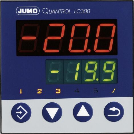 Jumo Quantrol LC300 Temperaturregler L, J, T, K, E, N, S, R, Pt100, Pt1000, KTY Relais 3 A (L x B (1/2)