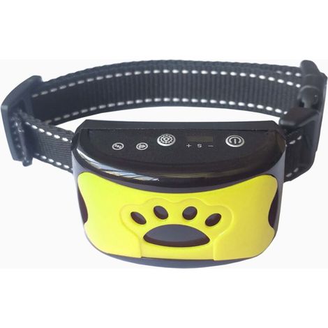 Collier Anti Aboiement Chien, Rechargeable Collier Dressage pour Petit Moyen Grand Chien, Dispositif Anti Aboiement Chien avec Son et Vibration 7 Niveaux de Sensibilité H650