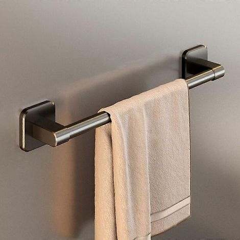 Barre porte-serviettes auto-adhésive, étagères de salle de bain sans perçage, nouvel organisateur de salle de bain, articles ménagers (1/4)