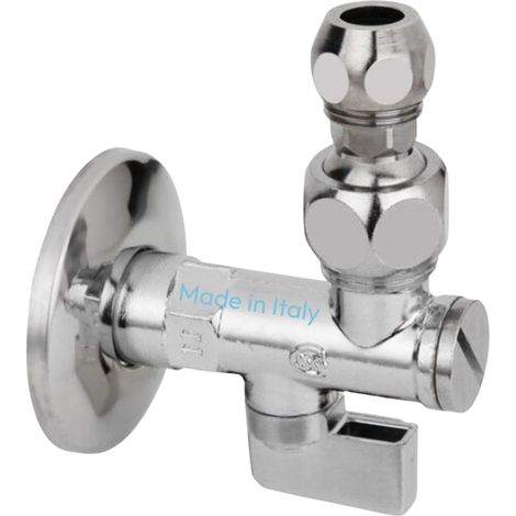 Rubinetto filtro sottolavabo cromato made in italy a sfera con leva in alluminio 1/2 3/8 10 mm