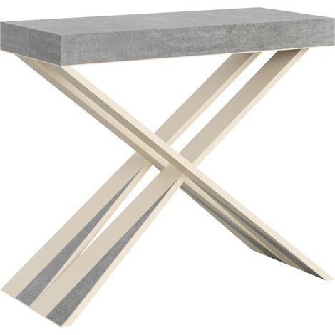 Tavolo consolle "Brescia" allungabile in legno per sala da pranzo -Allungabile fino a 196 cm / Quercia