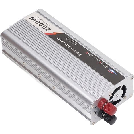 Convertisseur de puissance pour voiture 2000 W CC 12 V vers CA 220-230 V avec sortie USB 5 V (onde sinusoïdale) (1/5)