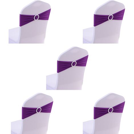Lazos para sillas con nudos, 5 piezas, funda - Rojo púrpura (1/5)