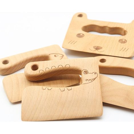Küchenmesser aus Holz für Kinder, Sicherheitsmesser für Kinder, Küchenmesser aus Holz (1/5)