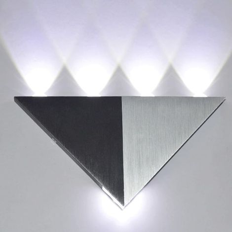 Applique murale triangulaire à LED / Applique murale moderne et minimaliste en aluminium / Luminaire créatif et personnalisé, lumière blanche (5W) (1/5)