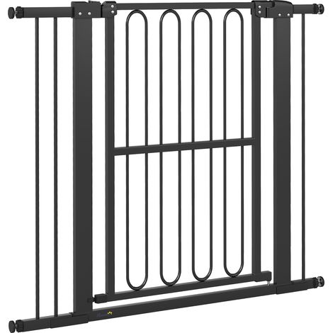 Barrière de sécurité pour chien, 76-104 cm, grille de protection sans perçage, portillon escalier (1/5)
