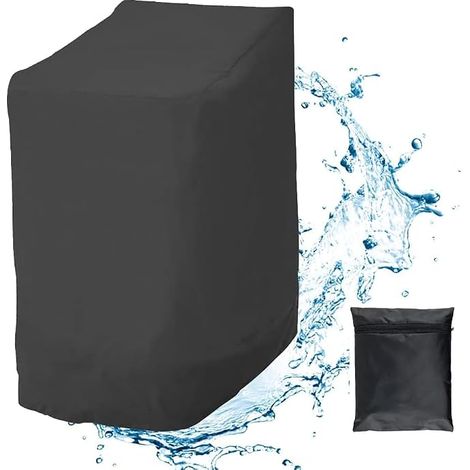 Stackable Outdoor Garden Chair Cover, Protective Garden Chair Cover, 210D Oxford Fabric, Waterproof, UV/Rain, 114 x 85 x 65 cm, for 6 Stackable Chairs (1/5)