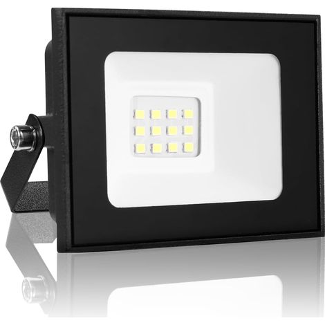 Projecteur LED d'extérieur 50W/100W/150W, éclairage de sécurité LED d'extérieur 6500K, IP66, éclairage blanc lumière du jour pour entrepôt, aire de jeux, arrière-cour et parc (10W, 6500K)