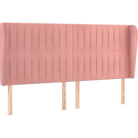 Maison Exclusive - Cabecero con orejas de terciopelo rosa 163x23x (1/5)