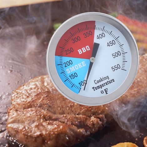 Haushalts-Ofen- und Grillthermometer aus Edelstahl, Temperaturanzeige 100 - 550℉ (1/5)