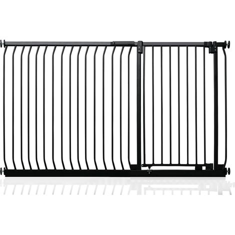 Safetots Barrière De Sécurité Extra Haute Elite, 171cm - 180cm, Hauteur Extra Haute De 96.8cm, Couleur Noir Mat (1/5)