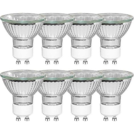 Lot de 8 ampoules halogènes GU10 35 W à réflecteur, spot dimmable, blanc chaud 2700 K (1/5)