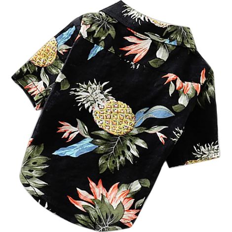 Chemise Hawaïenne Bleu Marine Polyester pour Chien, Respirante (1/5)