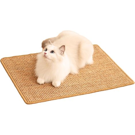 Katzenkratzbaum – 60 x 40 cm – Sisal-Kratzbaum für den Innenbereich – Katzenkratzmatte – Sisalteppich – Schutz – Katzenmöbel – braun – 60 x 40 cm (1/2)