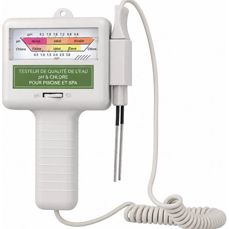 Testeur électronique de qualité de l'eau PC101 pH et chlore CL2 version anglaise 20 × 15 × 6 cm 200 g – Livraison gratuite (1/5)