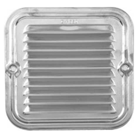 Griglia di aerazione rettangolare in alluminio con retina : Dimensione - 145X145 pass.aria cm2 44