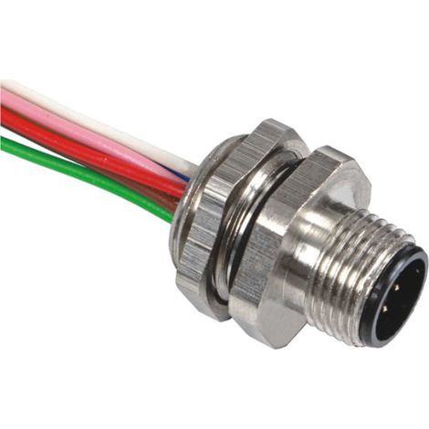 Connecteur pré-câblé RS PRO 8 conducteurs , M12 Mâle, 100mm ( Prix pour 1 )