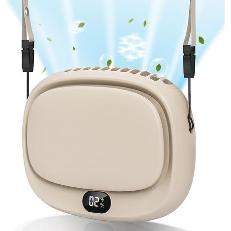 Portable Neck Fan, Mini Handheld Fan, USB Rechargeable Personal Fan, 5 Adjustable Speeds, Hands-Free Fan for Children, Women and Men - AquaForge (1/5)