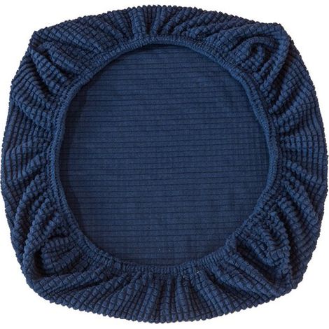 Housse de chaise de bureau élastique - Bleu - Tissu mélangé - Housse amovible et lavable - Housse lavable - Protection d'assise - Souplesse moyenne (1/5)