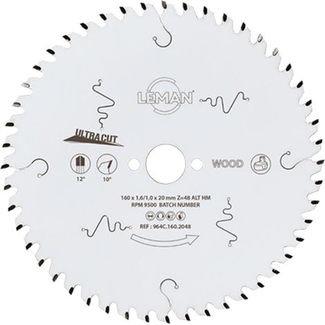 Lame fine LEMAN pour scie circulaire portative - pour bois (1/2)