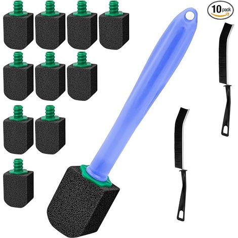 Pumice Stone Toilet Brush with Handle, Refill for Cleaning Kitchen and Bathroom (1/5)