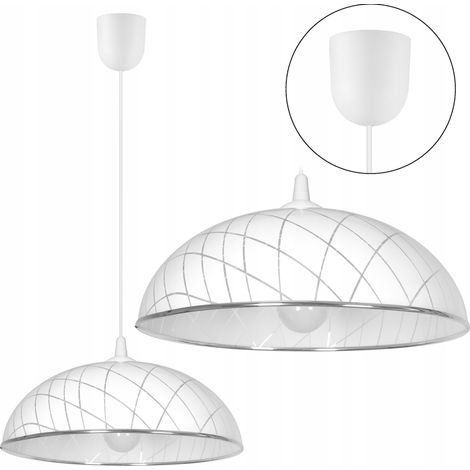 Lampadario 36cm Cucina Strips in plastica 0401 cromo bianco (1/3)