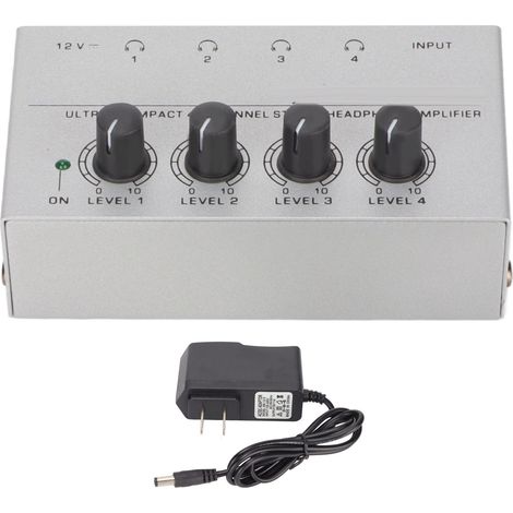 Amplificateur casque stéréo 4 canaux HA400 Ultra faible bruit, ultra compact, prise US 100-240V (1/5)