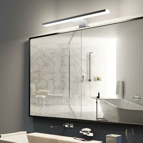 Lampe Miroir Salle de Bain 10W 820LM 40cm 230V 4000K,IP44 Imperméable Classe II,3 en 1 Miroir Lumineux LED,Non Scintillement,Pince sur Miroir,Lampe LED 400mm (1/5)