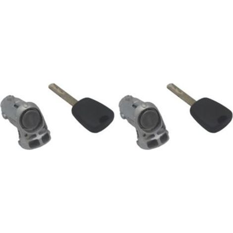 Front left door lock cylinder lock barrel compatible with Renault Fluence Kangoo Master Trafic Clio III - 2 pieces (1/2)