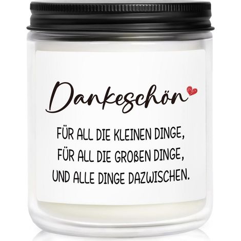 Duftkerze im Glas mit Lavendelduft, 35h Brenndauer, wiederverwendbar
