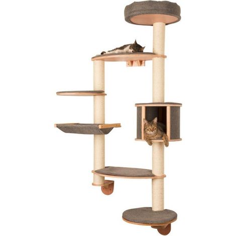 Arbre a chat mural - H. 185 cm - Dolomit XL Tofana - KERBL - Gris (1/5)