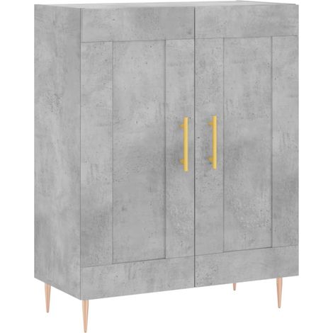 Credenza buffet cassettiera mobile contenitore organizer cucina soggiorno soggiorno 69,5 x 34 x 90 cm derivati del legno grigio 020032018