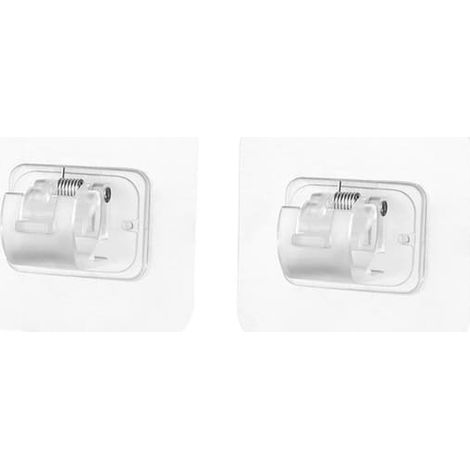 Supports de tringle à rideaux autocollants transparents (lot de 2) (1/5)
