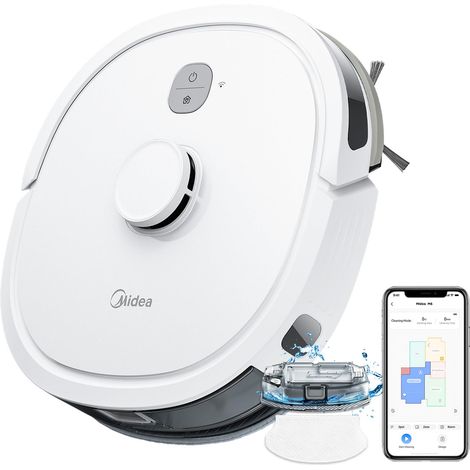 Aspirateur Robot Laveur Poils Animaux,Aspirateur Robot 2 en 1,Navigation LiDAR,140min d'Autonomie,2000Pa,WiFi/APP/Télécommande Contrôlé,Idéal pour Les Poils d'animaux Tapis Sols Durs (1/5)